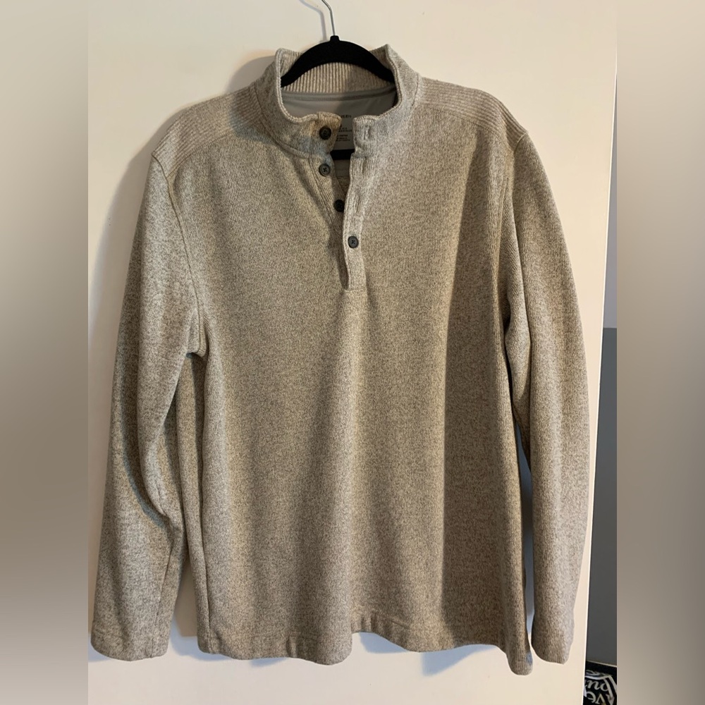 Gray Button-Up Sweater